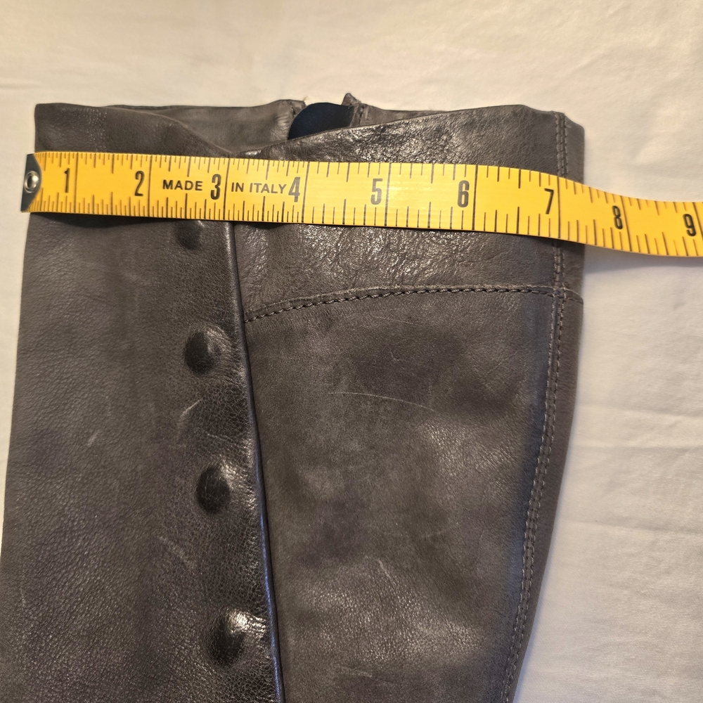 Miz Mooz Gray Leather Wedge boots - Picture 10 of 12